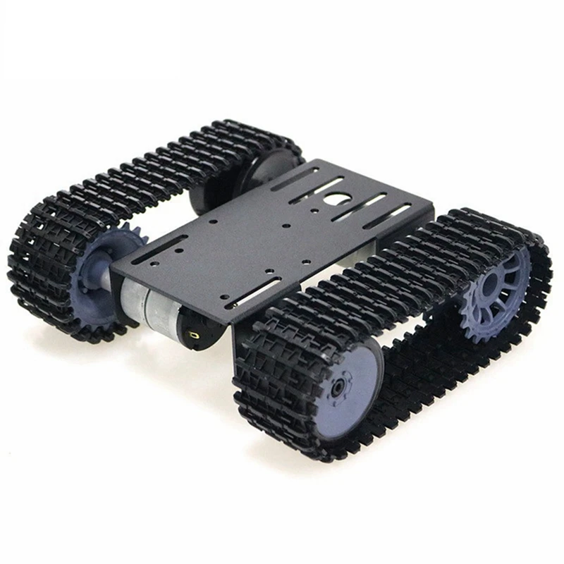 

2X Smart Tank Car Chassis Tracked Crawler Robot Platform With Dual DC 12V Motor For DIY For Arduino T101-P/TP101