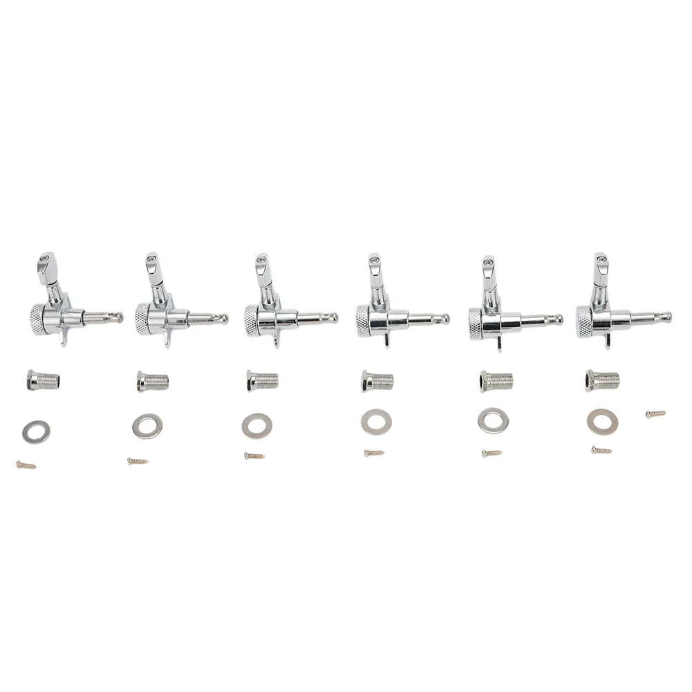 Strings Guitar Locking Tuners Guitar Metal Alloy Silver TL Style Tuning Pegs 6-inline Tuners Set Electric Guitars
Strings Guitar Locking Tuners Guitar Metal Alloy Silver TL Style Tuning Pegs 6-inline Tuners Set Electric Guitars