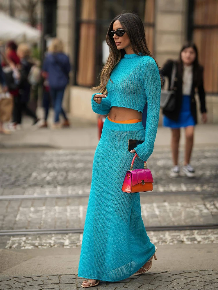 Женское трикотажное платье с длинным рукавом, в сетку
Женское трикотажное платье с длинным рукавом, в сетку