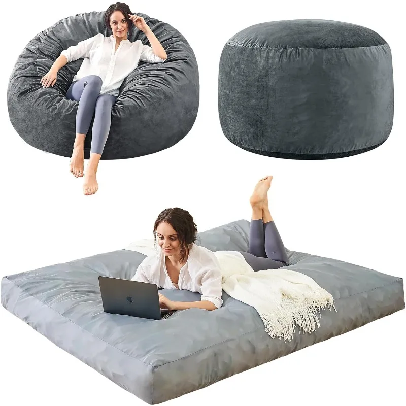 Bean Bag Chair Stuffed with Foam - Folding Beanbag Chairs Lounge Sofa Bed in Bedroom Dorm Room - 4 ft
Bean Bag Chair Stuffed with Foam - Folding Beanbag Chairs Lounge Sofa Bed in Bedroom Dorm Room - 4 ft
