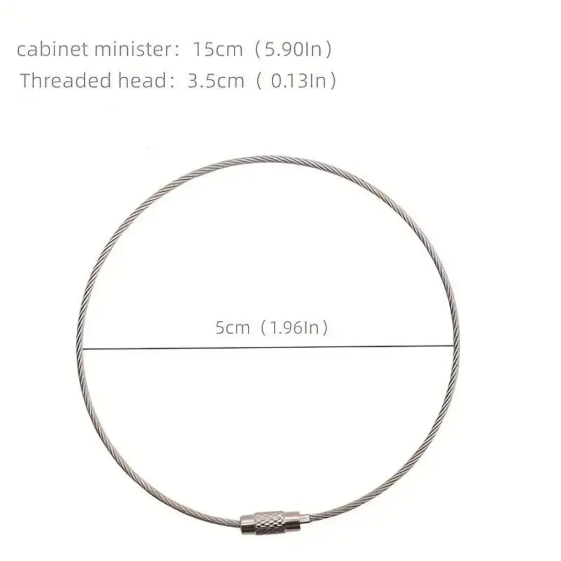 10pcs Stainless Steel Wire Keychain Cable Key Rings Loop Wire Cable Braided Steel Chain Heavy Luggage Tag Ring Tag Holder 4 Mallzona S0ac980356ba5491eae7224499fb72d1dq 10pcs Stainless Steel Wire Keychain Cable Key Rings Loop Wire Cable Braided Steel Chain Heavy Luggage Tag Ring Tag Holder Mallzona