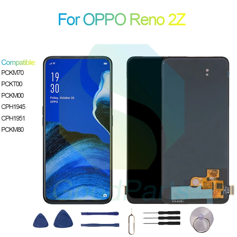 

For OPPO Reno 2Z LCD Display Screen 6.53" PCKM70, PCKT00, PCKM00, CPH1945, CPH1951, PCKM80 Reno 2Z Touch Digitizer Replacement