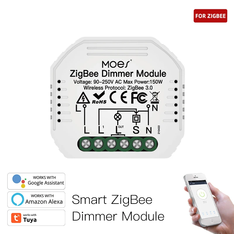 

Tuya Mini WiFi/ Smart Light Dimmer Module Smart Life APP Remote Control Work With Alexa Home 1/2 Way 1/2 Gang