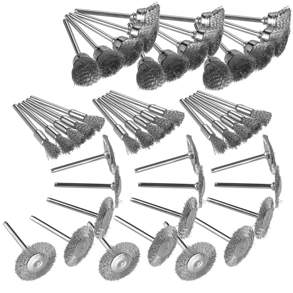 45pcs Stainless Steel Brushes Set 3mm Shank Polishing Wheel Brush Wire Brush For Grinder Electric Abrasive Brush Rotary Tool Acc
45pcs Stainless Steel Brushes Set 3mm Shank Polishing Wheel Brush Wire Brush For Grinder Electric Abrasive Brush Rotary Tool Acc