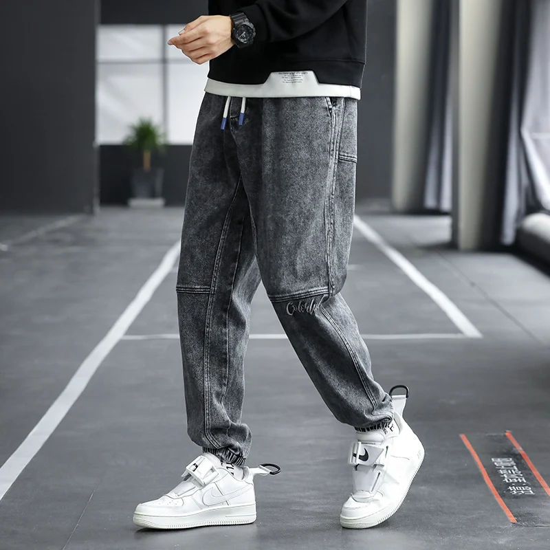 

Harem Jeans Men Stretched Denim Pants Streetwear Black Grey Blue Joggers Men Casual Baggy Jeans Trousers Plus Size 6XL 7XL 8XL