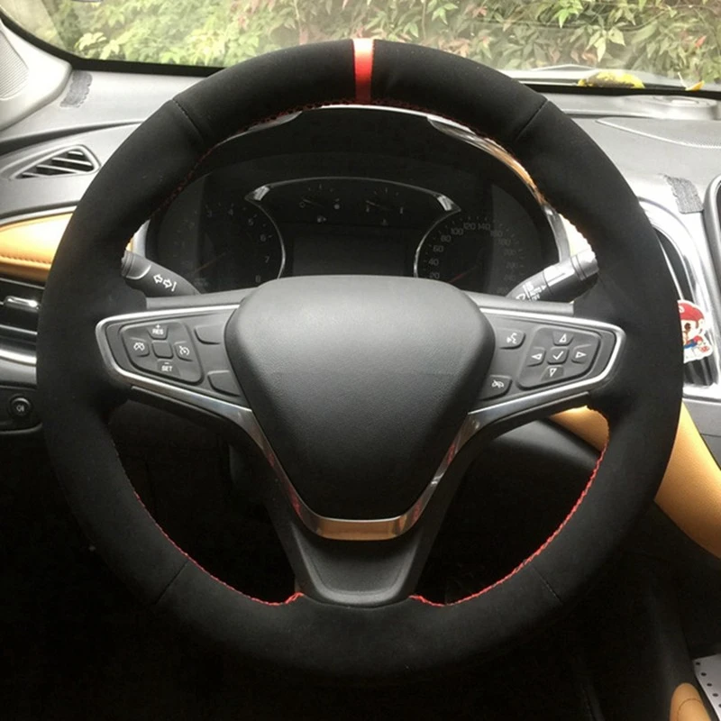 Car Steering Wheel Cover Black Genuine Leather Suede For Chevrolet Malibu XL 2016-2019 Equinox 2017 Opel Ampera -E 2019
Car Steering Wheel Cover Black Genuine Leather Suede For Chevrolet Malibu XL 2016-2019 Equinox 2017 Opel Ampera -E 2019