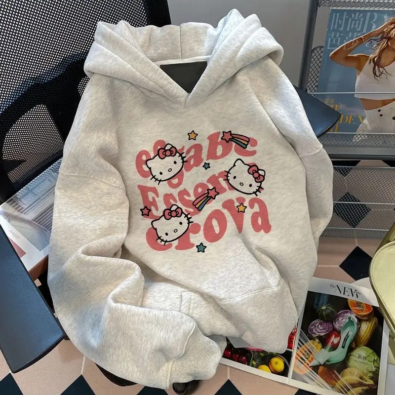 Хлопковая милая и милая Толстовка Sanrio с принтом HelloKitty, женское осенне-зимнее свободное Трендовое пальто «Все в одном»
Хлопковая милая и милая Толстовка Sanrio с принтом HelloKitty, женское осенне-зимнее свободное Трендовое пальто «Все в одном»