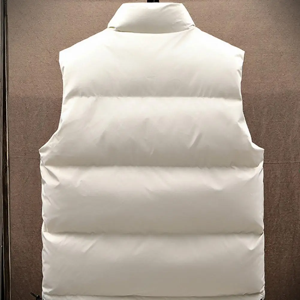 Zipper Placket Waistcoat Men's Winter Padded Vest Jacket Solid Color Stand Collar Sleeveless Zipper Placket Side Pockets
Zipper Placket Waistcoat Men's Winter Padded Vest Jacket Solid Color Stand Collar Sleeveless Zipper Placket Side Pockets