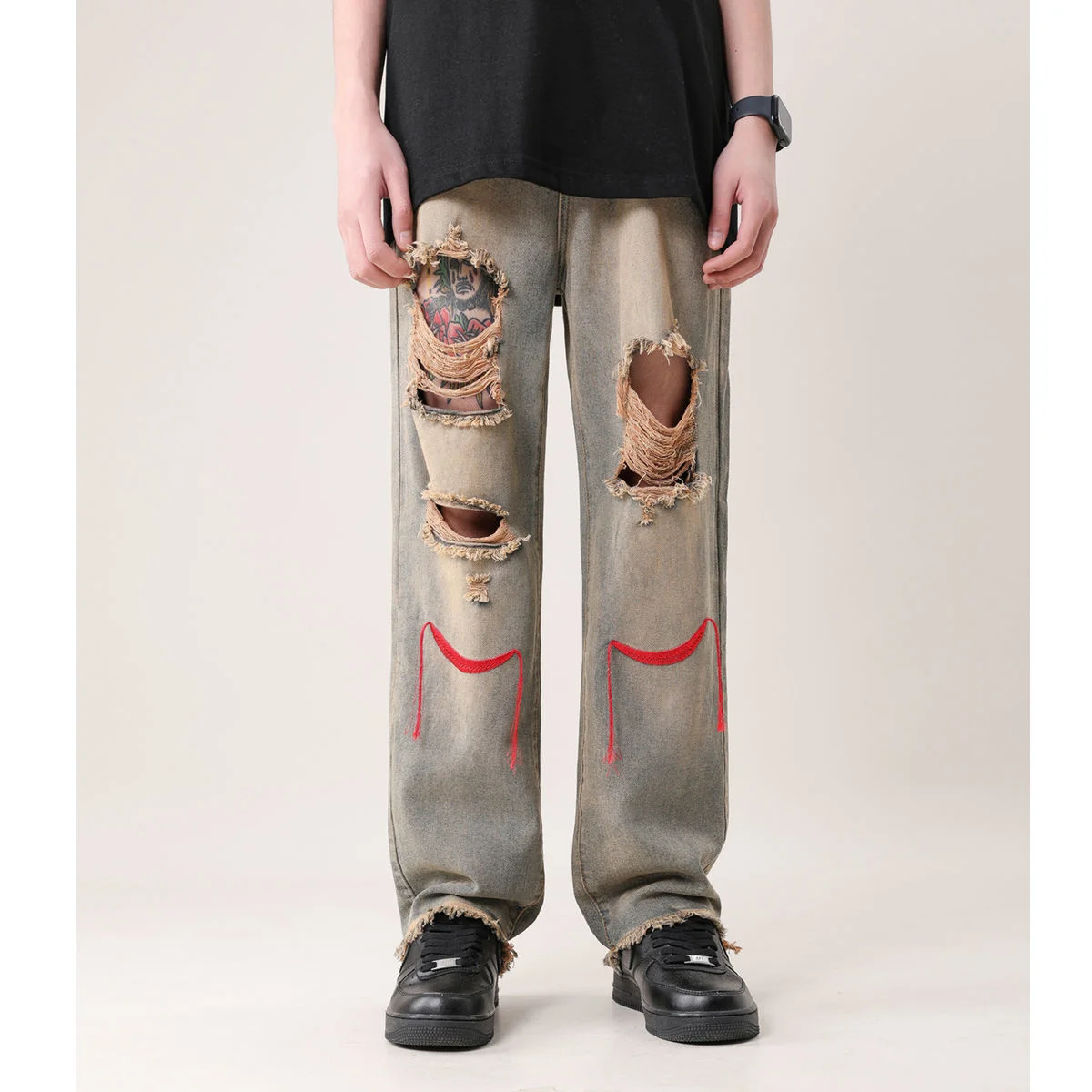 2022 Summer Men's Blue Color Embroidered Casual Pants Baggy Homme Classic Cargo Pocket Jeans Biker Denim Popular Trousers M-2XL 
2022 Summer Men's Blue Color Embroidered Casual Pants Baggy Homme Classic Cargo Pocket Jeans Biker Denim Popular Trousers M-2XL
