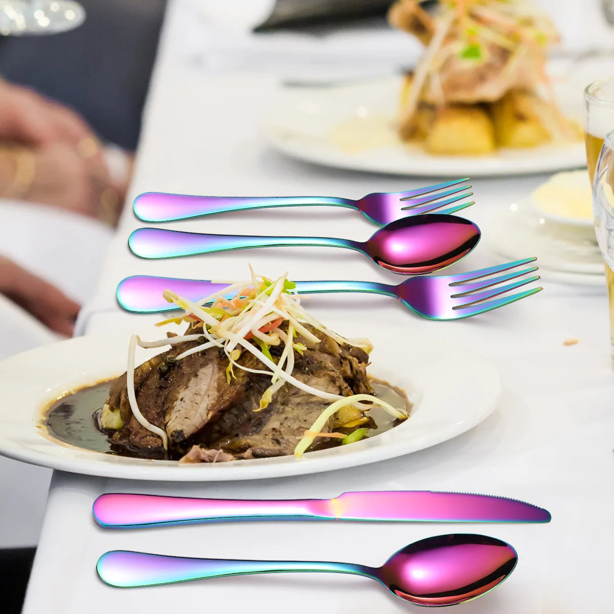 Full Tableware Portable Cutlery Kitchenware Spoon And Fork Set Travel Cutlery Stainless Steel Vajilla Kitchen Accessories
Full Tableware Portable Cutlery Kitchenware Spoon And Fork Set Travel Cutlery Stainless Steel Vajilla Kitchen Accessories