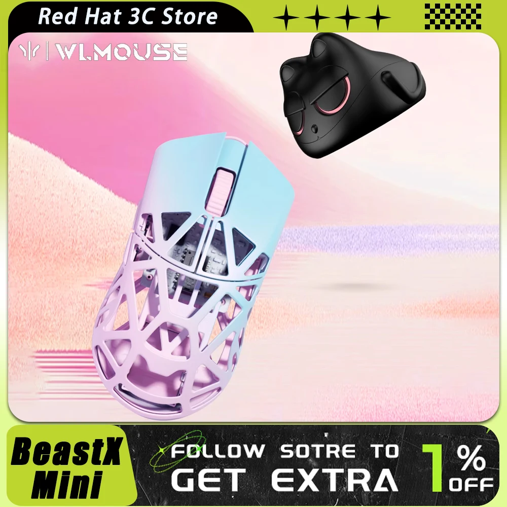 Wanling Wlmouse Beast X мини мышь двойной режим 4K PAW3395 беспроводная мышь из магниевого сплава легкая ПК
Wanling Wlmouse Beast X мини мышь двойной режим 4K PAW3395 беспроводная мышь из магниевого сплава легкая ПК