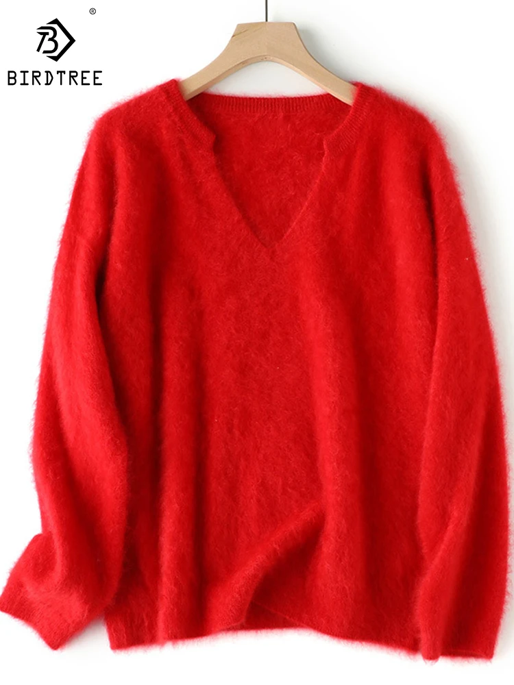 Birdtree 100%Cashmere Pullover V-neck Long Sleeves Solid Comfortable Simple Soft Versatile Commute Lazy Style Sweater T30963QD
Birdtree 100%Cashmere Pullover V-neck Long Sleeves Solid Comfortable Simple Soft Versatile Commute Lazy Style Sweater T30963QD