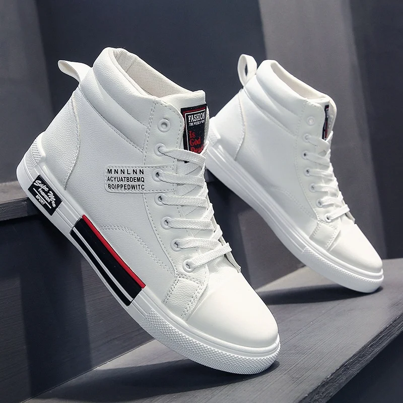 Men High-Top Skateboard Shoes Brand Leather Men's Casual Sneakers Male Non-Slip Sport Shoes Zapatillas Hombre Mens Footwear
Men High-Top Skateboard Shoes Brand Leather Men's Casual Sneakers Male Non-Slip Sport Shoes Zapatillas Hombre Mens Footwear