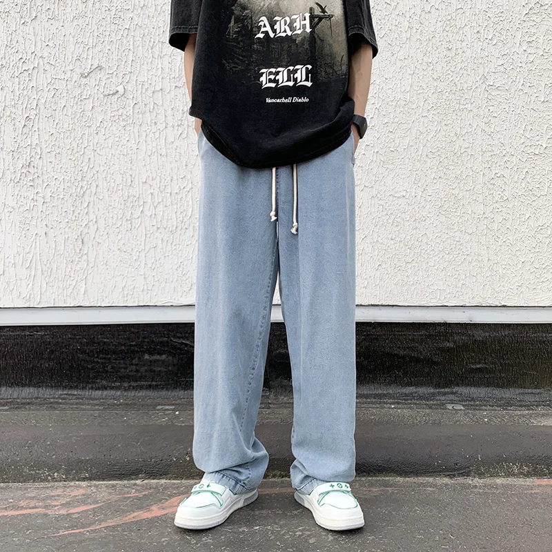 Cargo Jeans Men Summer Solid Loose Denim Casual Straight Korean Blue/Black Streetwear Cowboy Trouser Harem Long Pant
Cargo Jeans Men Summer Solid Loose Denim Casual Straight Korean Blue/Black Streetwear Cowboy Trouser Harem Long Pant
