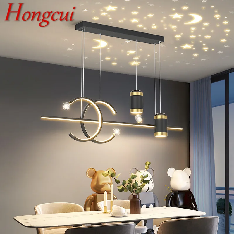 

Hongcui Nordic Pendant Lamps Modern Creative Starry Sky Projection LED Light Fixtures for Home Dining Room Decorative