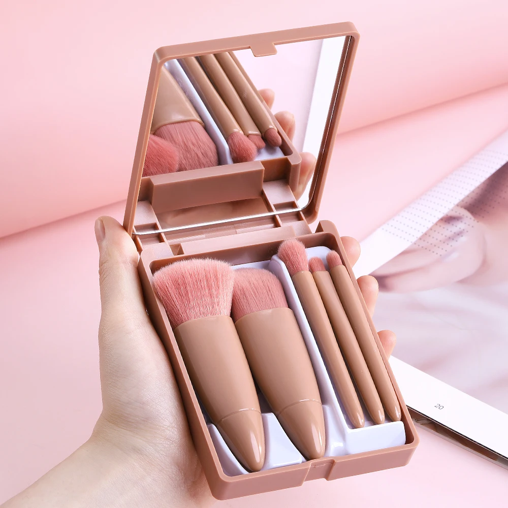 5Pcs Soft Fluffy Mini Portable Makeup Brushes with Mirror Set for Travel Cosmetics Blush Powder Eyeshadow Makeup Beginner tool
5Pcs Soft Fluffy Mini Portable Makeup Brushes with Mirror Set for Travel Cosmetics Blush Powder Eyeshadow Makeup Beginner tool