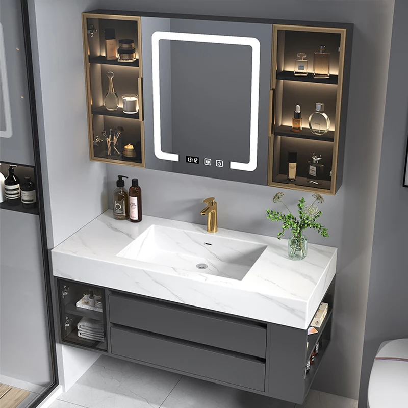 Nordic Light Bathroom Cabinet Modern Luxury Toilet Drawers Bathroom Vanity Mirror Closet Salle De Bain Armoire House Accessories
Nordic Light Bathroom Cabinet Modern Luxury Toilet Drawers Bathroom Vanity Mirror Closet Salle De Bain Armoire House Accessories