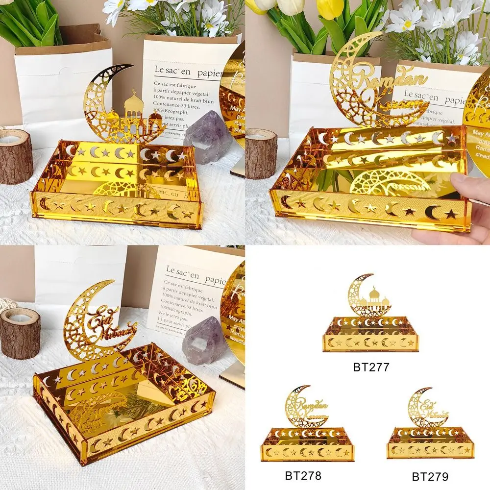 Acrylic Eid Mubarak Dessert Tray Festival Party Gold Islamic Muslim Ramadan Moon Star Plate Ramadan Kareem Decoration
Acrylic Eid Mubarak Dessert Tray Festival Party Gold Islamic Muslim Ramadan Moon Star Plate Ramadan Kareem Decoration