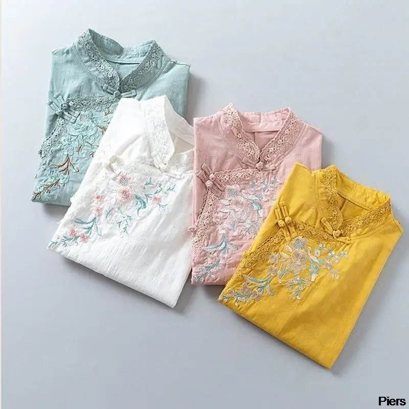 China Style Shirt Vintage Cheongsam Tops Hanfu Women Chaqueta Chinese Traditional Dress Tang Suit Harajuku Printing Blouses
China Style Shirt Vintage Cheongsam Tops Hanfu Women Chaqueta Chinese Traditional Dress Tang Suit Harajuku Printing Blouses