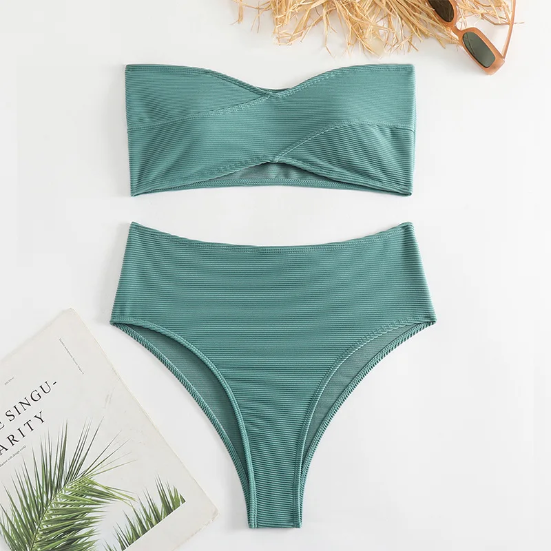 sexy solid bandeau bikinis sets biquini high waist swimsuit thong swimsuit Swimwear Biquini conjunto de bikini tankini beachwear
sexy solid bandeau bikinis sets biquini high waist swimsuit thong swimsuit Swimwear Biquini conjunto de bikini tankini beachwear