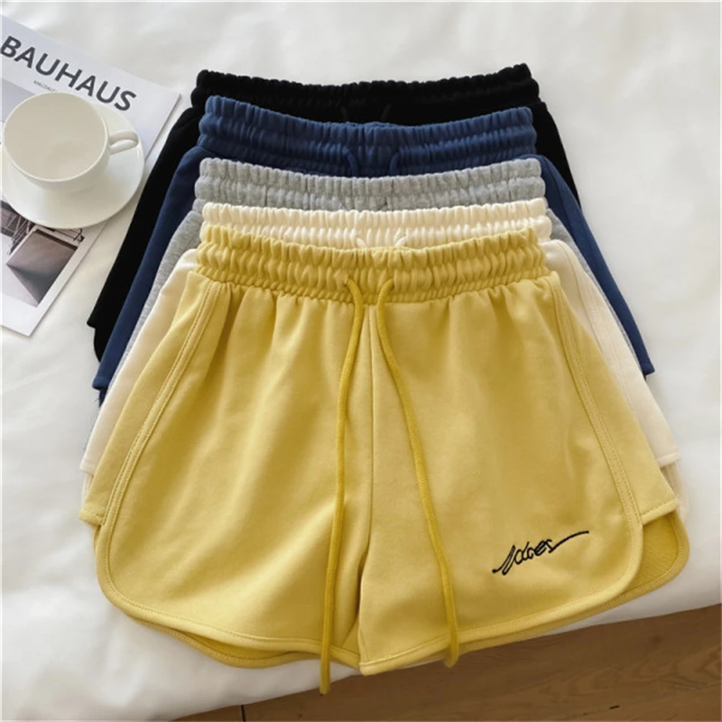 Summer High Waist Sport Shorts for Women Casual Drawstring Short Pants Female Solid Color Beach Shorts Ladies Home Yoga Pants
Summer High Waist Sport Shorts for Women Casual Drawstring Short Pants Female Solid Color Beach Shorts Ladies Home Yoga Pants