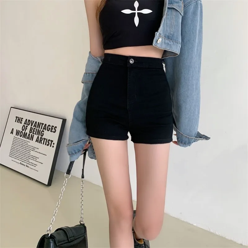 Black Denim Shorts Women's Summer High Waist Skinny Casual Pocket Short Jeans Ladies Hotpants Solid Straight Leg Pant Ropa Mujer
Black Denim Shorts Women's Summer High Waist Skinny Casual Pocket Short Jeans Ladies Hotpants Solid Straight Leg Pant Ropa Mujer