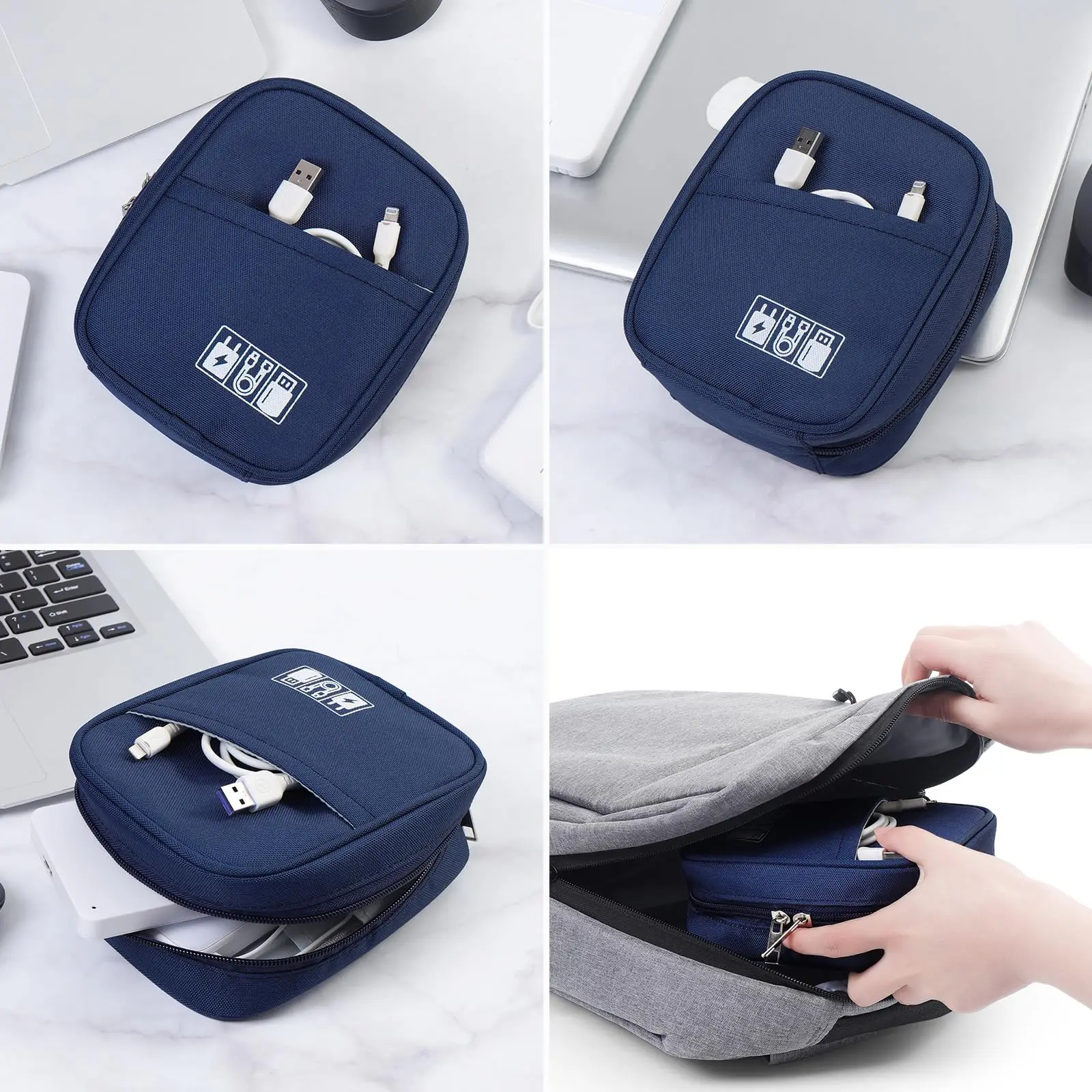 Storage Pouch for Small Electronics and Accessories,Electronic Organizer Case Compatible with MacBook Laptop Charger,Mouse Storage Pouch for Small Electronics and Accessories,Electronic Organizer Case Compatible with MacBook Laptop Charger,Mouse