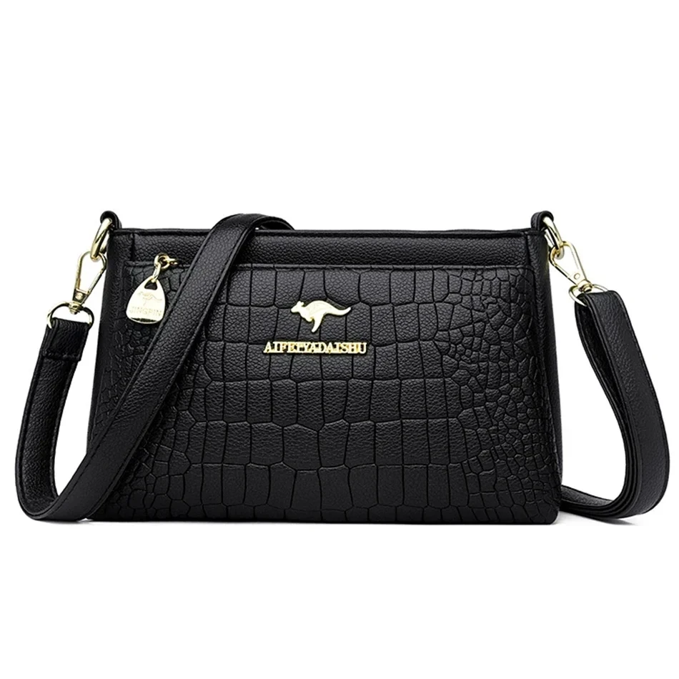 

High Quailty Leather Crossbody Bags for Women Luxury Designer Shoulder Messenger Bag Ladies Purses and Handbags Sac A Main Bolsa