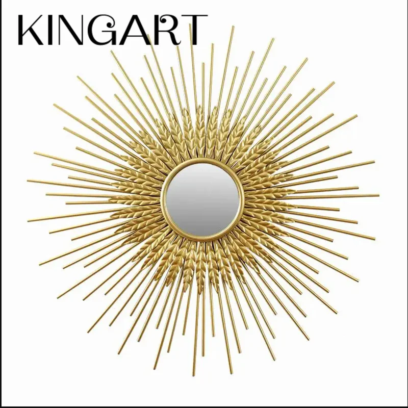 Metal Wall Mirror Iron Decorative Mirror Wall Hangings Gold Sun Crafts Decoration Home Sofa Background Wall Mural Decor
Metal Wall Mirror Iron Decorative Mirror Wall Hangings Gold Sun Crafts Decoration Home Sofa Background Wall Mural Decor