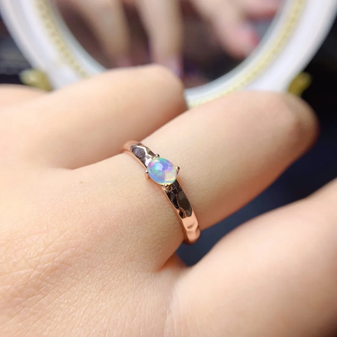 

Opal Ring Silver 925 Ring Engagement Rings for Women Luxury Gemstones Jewelry Gems New in Rings Wedding Adjustable Fine