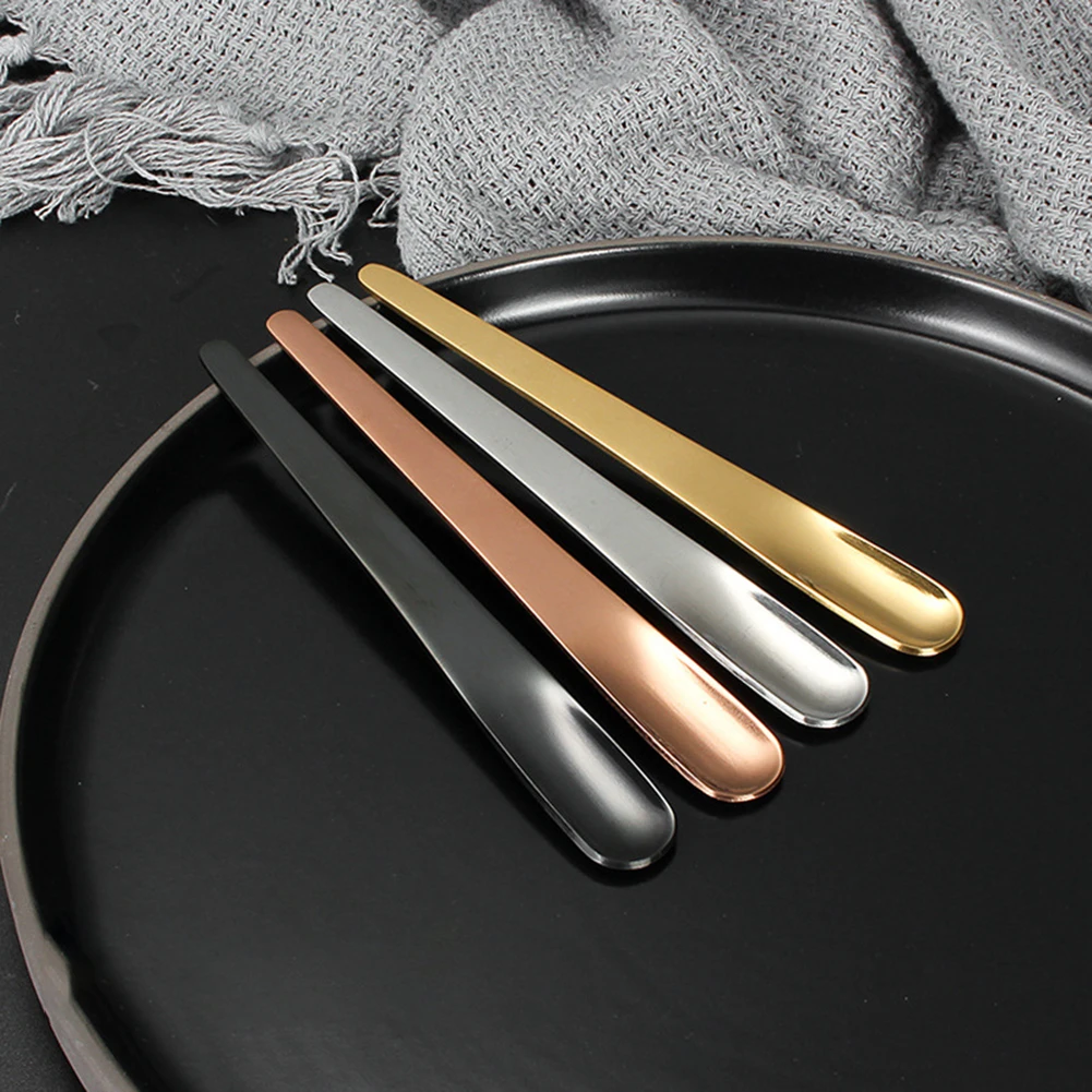 New 5PCS Coffee Spoon Stainless Steel Flat Spoon For Dessert Small Coffee Scoop Mixer Stirring Bar Spoon Kitchen Tableware
New 5PCS Coffee Spoon Stainless Steel Flat Spoon For Dessert Small Coffee Scoop Mixer Stirring Bar Spoon Kitchen Tableware