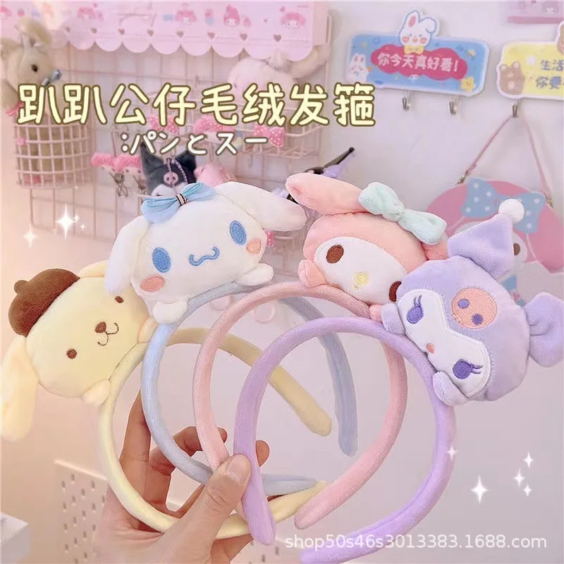 Kawaii Sanrio My Melody Kuromi Cinnamoroll помпон пурин плюшевая повязка на голову милый аниме мультфильм аксессуары для волос для девочек головной убор подарок
Kawaii Sanrio My Melody Kuromi Cinnamoroll помпон пурин плюшевая повязка на голову милый аниме мультфильм аксессуары для волос для девочек головной убор подарок