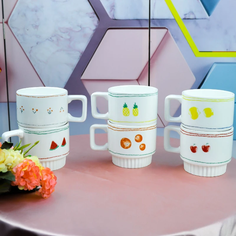 

Nordic Fashion Modern Coffee Cups Ceramic Creative High Quality Cute Coffee Cup Kawaii Milk Mug Couples Breakfast Tasse Mug Cup
