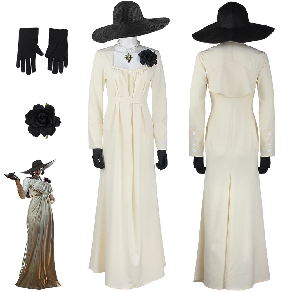 Game Village Vampire Alcina Lady Dimitrescu Cosplay Costume Adult Women Dress Hat Suit Halloween Outfit Party
Game Village Vampire Alcina Lady Dimitrescu Cosplay Costume Adult Women Dress Hat Suit Halloween Outfit Party