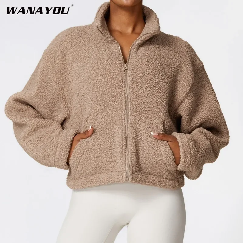 Women Yoga Top Winter Zipper Warm Lamb Fleece Fitness Exercise Thick Fleece Coat Gym Crop Tops Activewear Long Sleeve Jacket
Women Yoga Top Winter Zipper Warm Lamb Fleece Fitness Exercise Thick Fleece Coat Gym Crop Tops Activewear Long Sleeve Jacket