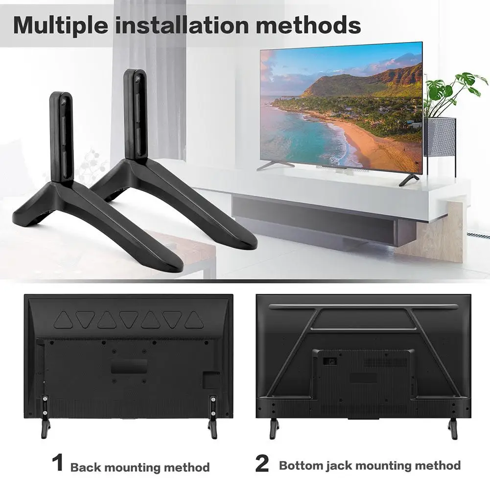 1 Pair Universal TV Stand Base Mount For 0.787-2.16 Inch Hole Distance Black Television Bracket Table Holder Metal U8M4
1 Pair Universal TV Stand Base Mount For 0.787-2.16 Inch Hole Distance Black Television Bracket Table Holder Metal U8M4