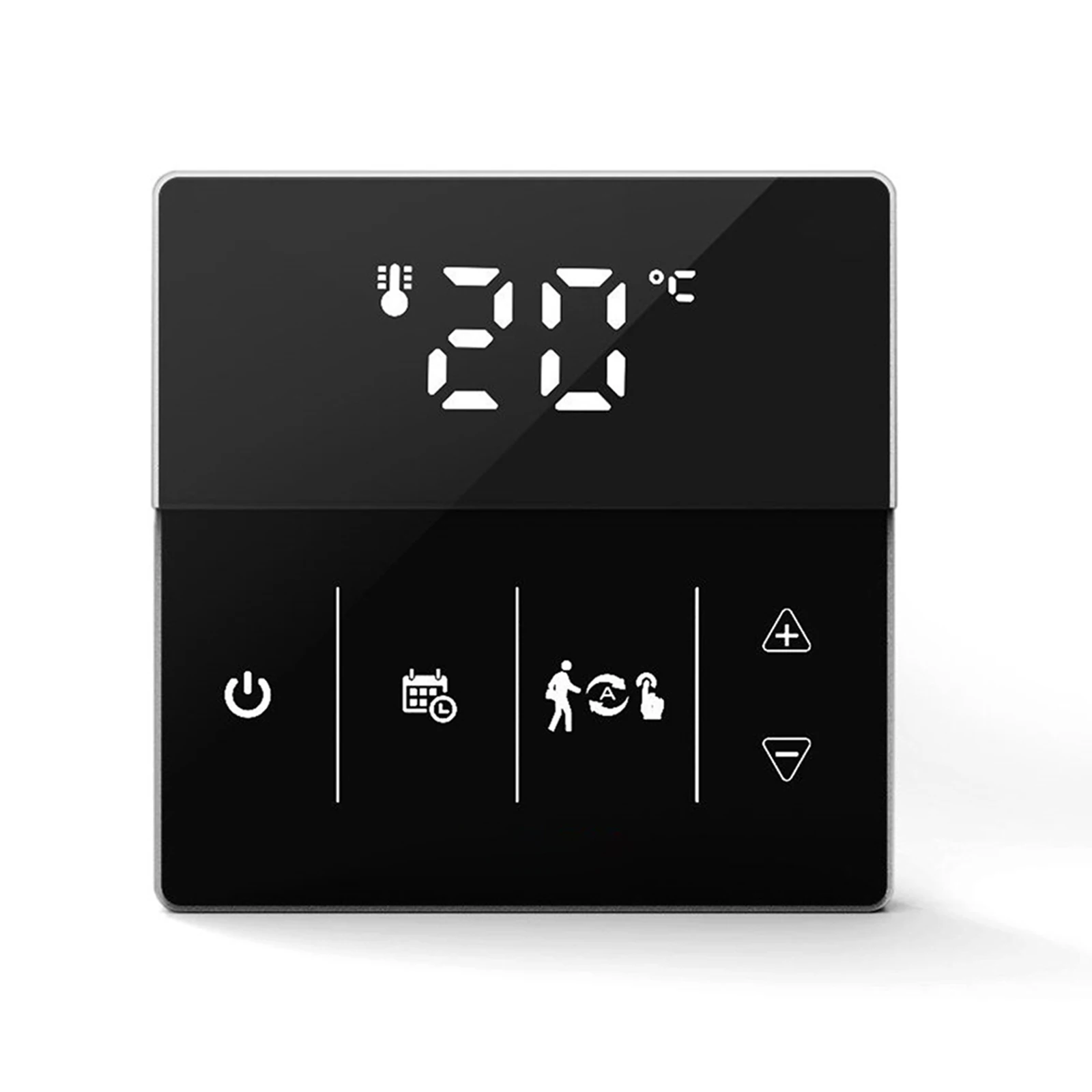Tuya Compatible WiFi Smart Thermostat Touch Screen Electric Floor Heating Fashion Appearance Backlit LCD Display App Control
Tuya Compatible WiFi Smart Thermostat Touch Screen Electric Floor Heating Fashion Appearance Backlit LCD Display App Control