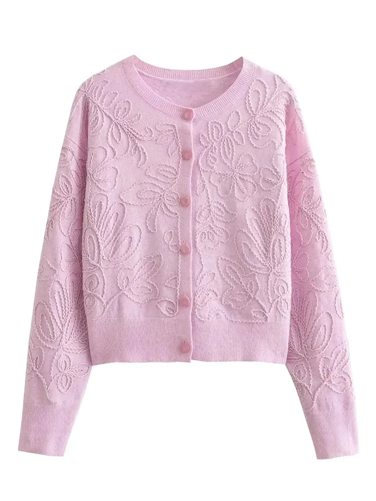 HH TRAF 2023 Autumn Cardigans For Women Knitted O-Neck Button Slim Short Sweater Female Embroidered Top Women's Sweaters Coat
HH TRAF 2023 Autumn Cardigans For Women Knitted O-Neck Button Slim Short Sweater Female Embroidered Top Women's Sweaters Coat