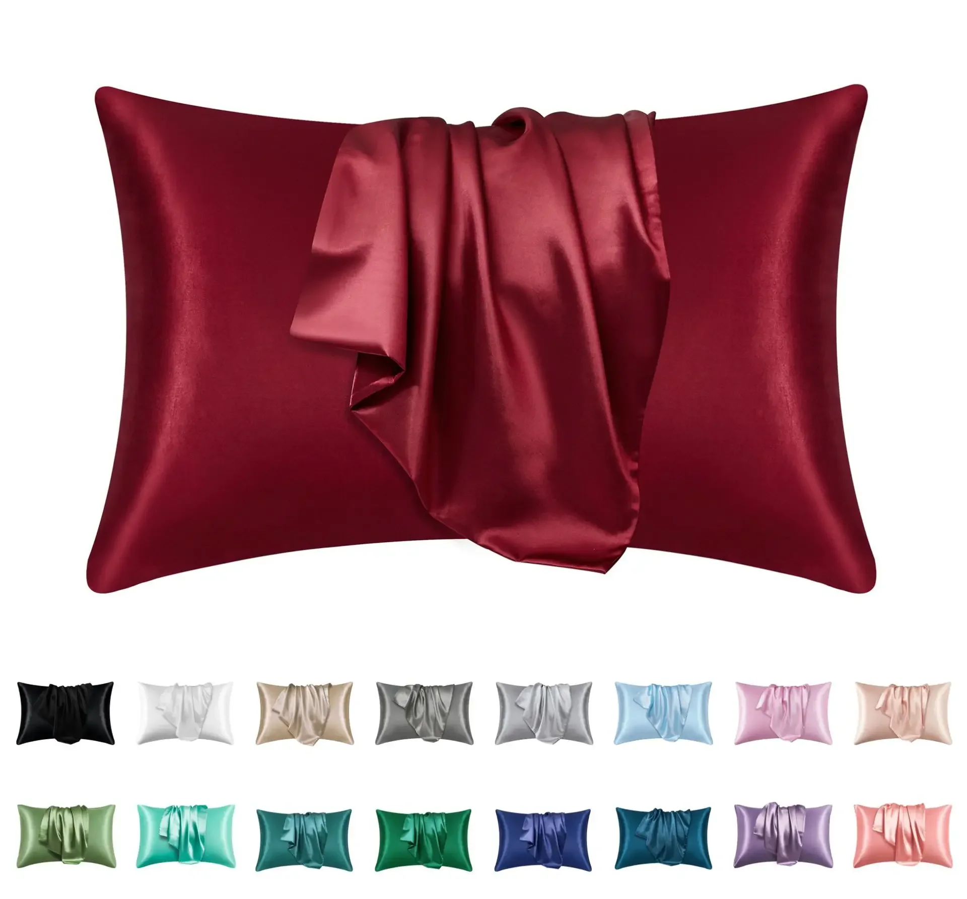 

100% Natural Mulberry Silk Pillow Case High-Quality Pillowcase Cover Solid Color Envelope Pillow Cover Bedding Sleeping Cover