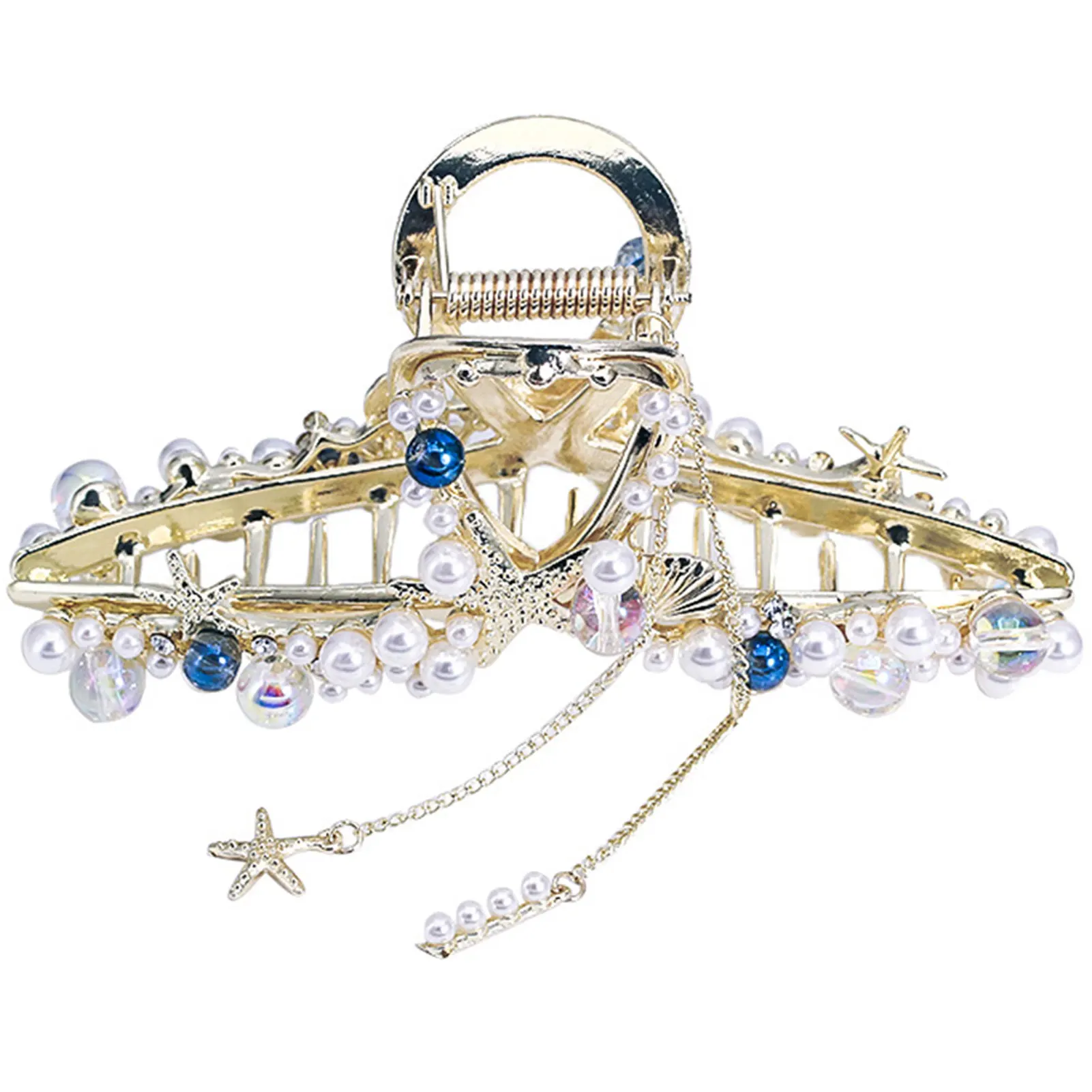 Заколка-пряжка с блестящими крапанами, нескользящий головной убор с ракушками и морскими звездами, дизайн для подружки невесты, свадьбы, свидания, покупок
Заколка-пряжка с блестящими крапанами, нескользящий головной убор с ракушками и морскими звездами, дизайн для подружки невесты, свадьбы, свидания, покупок