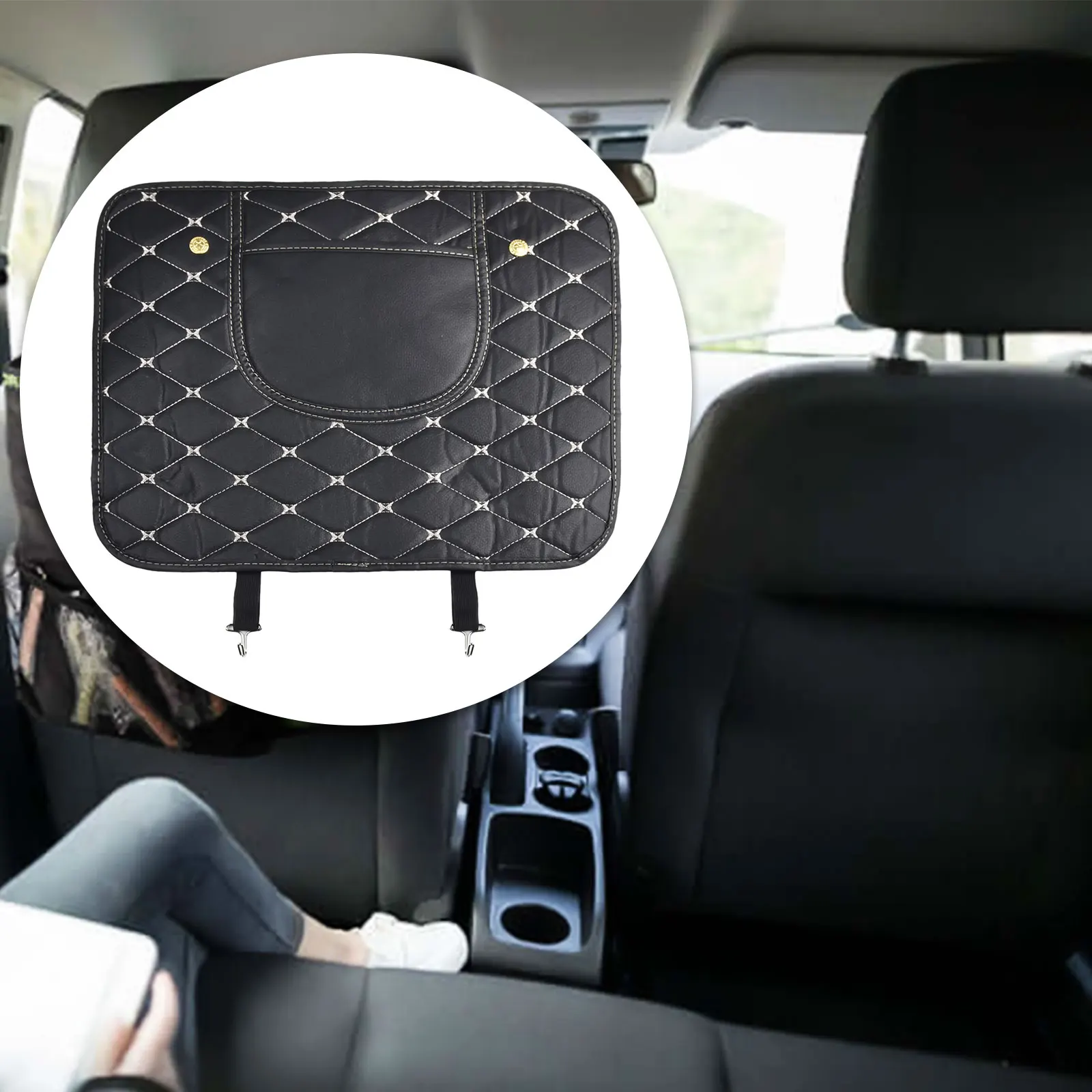 Protect Your Car Seats with Premium PU Leather Anti kick Mat, Easy to Install, Waterproof and Scratch Resistant
Protect Your Car Seats with Premium PU Leather Anti kick Mat, Easy to Install, Waterproof and Scratch Resistant
