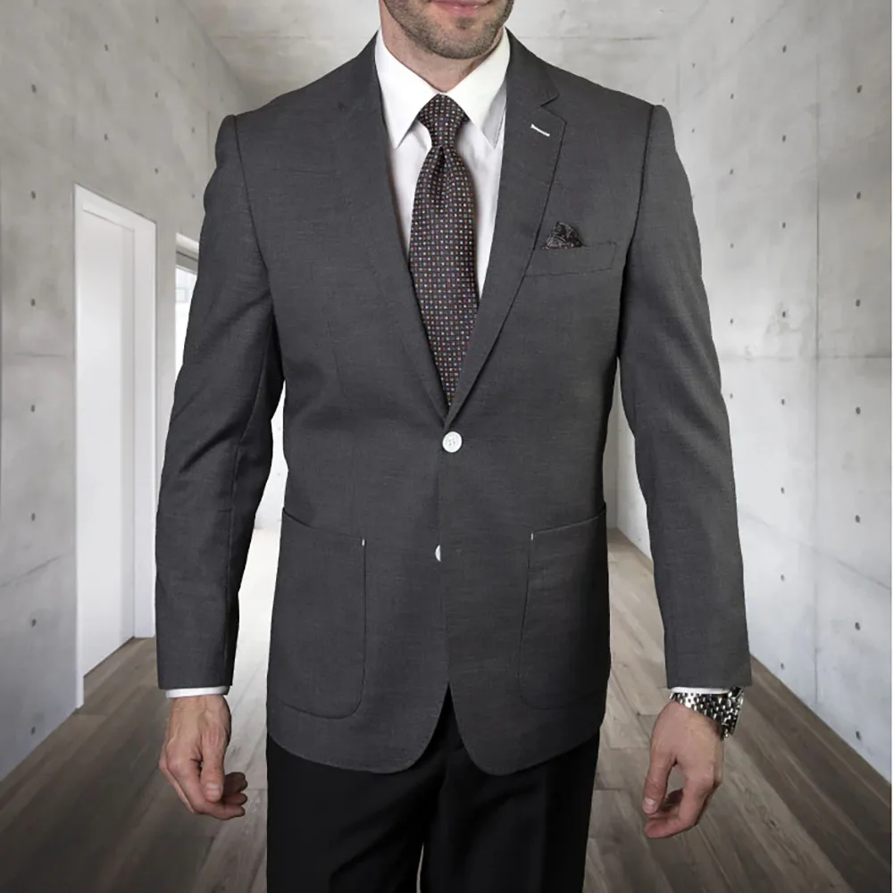 Мужской однобортный Блейзер и брюки, черный облегающий деловой костюм с отложным воротником с вырезом, 2024
Мужской однобортный Блейзер и брюки, черный облегающий деловой костюм с отложным воротником с вырезом, 2024