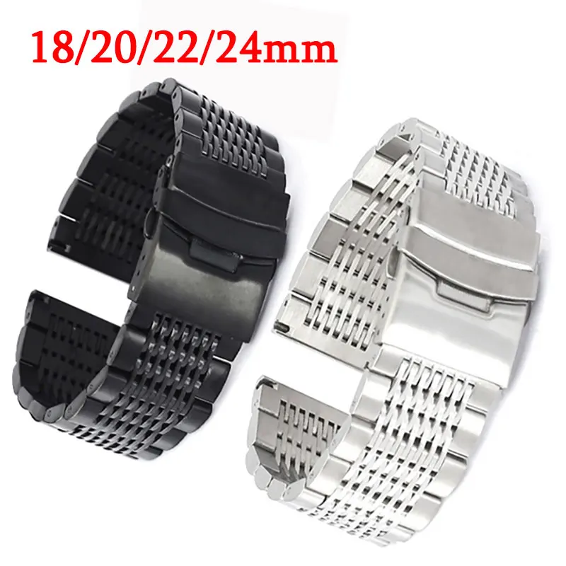 Solid Stainless Steel Watch Band Strap 18mm 20mm 22mm 24mm For Rolex Seiko Bracelet Replace Universal Wristband Belt Accessories
Solid Stainless Steel Watch Band Strap 18mm 20mm 22mm 24mm For Rolex Seiko Bracelet Replace Universal Wristband Belt Accessories
