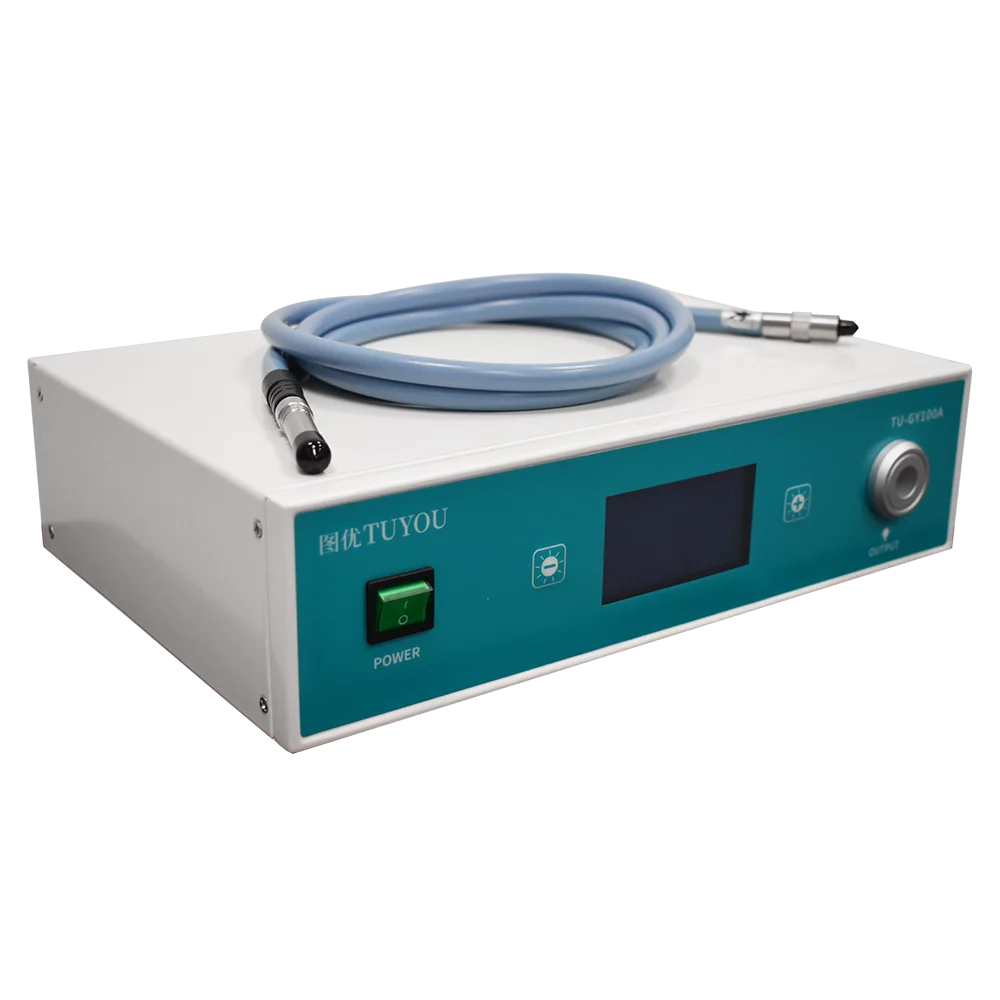 100-watt Fiber Optic Microscope High Power Medical Cold Light Source for Laparoscopy Endoscopy Surgery
100-watt Fiber Optic Microscope High Power Medical Cold Light Source for Laparoscopy Endoscopy Surgery