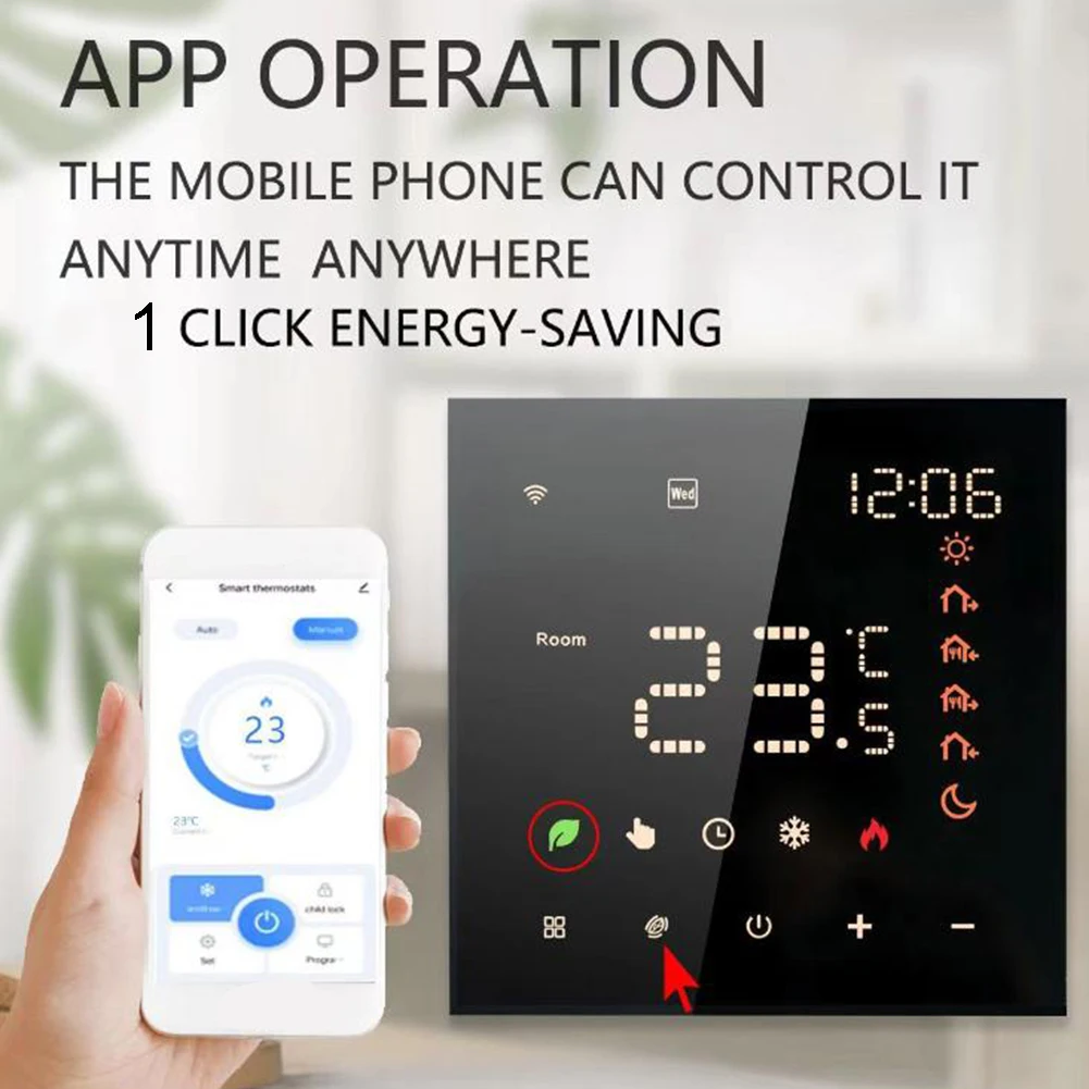 Smart Thermostat Electric Floor Heating Thermostat Gas Wall-mounted Boiler Intelligent Thermostat Mobile Phone Voice Control
Smart Thermostat Electric Floor Heating Thermostat Gas Wall-mounted Boiler Intelligent Thermostat Mobile Phone Voice Control