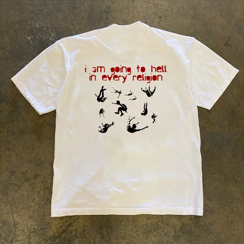 American fashion retro t shirt niche oversize right shoulder ins short sleeved pants short sleeved Harajuku printed T shirt y2k
American fashion retro t shirt niche oversize right shoulder ins short sleeved pants short sleeved Harajuku printed T shirt y2k