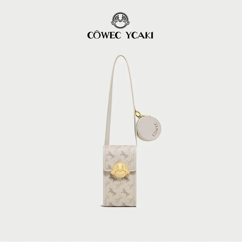 

【 Official Authentic 】Original Cowec Ycaki luxury Mini small bag female crossbody new fashion niche high-grade mobile phone bag
