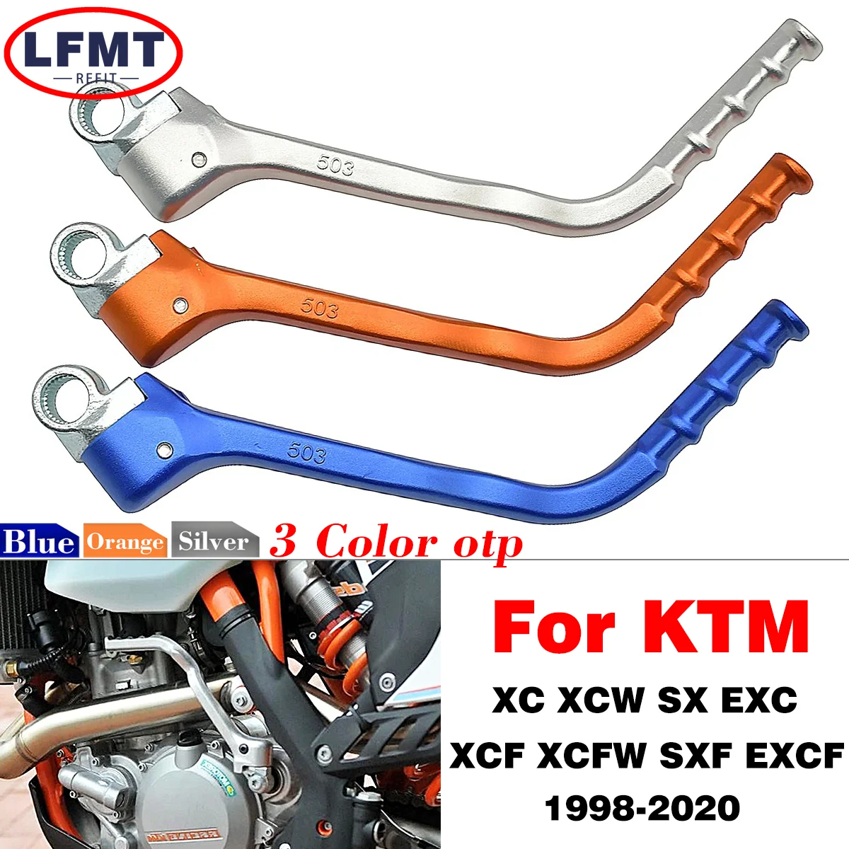 

Motocross Kick Start Starter Lever Pedal For KTM 250 300 350 400 450 500 525 530 XC XC-F XCW XCW-F SX SX-F EXC EXC-F 1998-2019