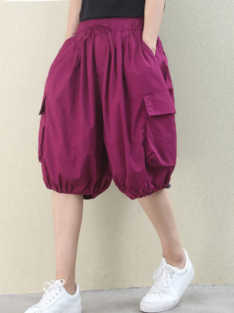 Женские летние шаровары, модные тонкие свободные шаровары большого размера с литературным кружевом, с кулиской и карманами, повседневные женские шаровары из пяти частей
Женские летние шаровары, модные тонкие свободные шаровары большого размера с литературным кружевом, с кулиской и карманами, повседневные женские шаровары из пяти частей