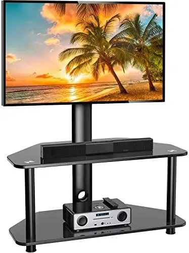 Floor TV Stand/Base for 32-55, 65 Inch TVs-Universal Corner TV Stand Mount with Storage Perfect for Media-Height Adjustable Ente
Floor TV Stand/Base for 32-55, 65 Inch TVs-Universal Corner TV Stand Mount with Storage Perfect for Media-Height Adjustable Ente